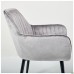 Paula-C armchair, warm grey velvet