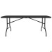 Chrysler-F folding table, black plastic