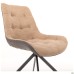 Aurora swivel chair, black/camel