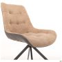 Aurora swivel chair, black/camel