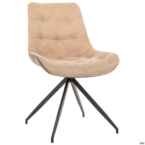 Aurora swivel chair, black/camel