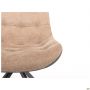 Aurora swivel chair, black/camel