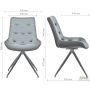 Aurora swivel chair, black/camel