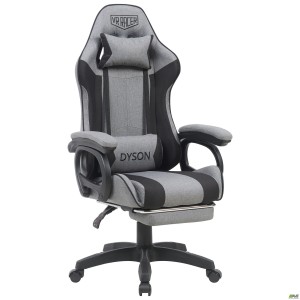 VR Racer Textile Dyson gaming chair, dark grey/black