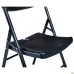 Knox-F folding chair, black plastic