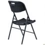 Knox-F folding chair, black plastic
