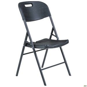 Knox-F folding chair, black plastic