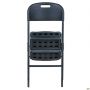 Knox-F folding chair, black plastic
