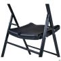 Knox-F folding chair, black plastic