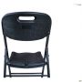 Knox-F folding chair, black plastic