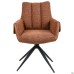 Medeline swivel armchair, caramel