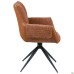 Medeline swivel armchair, caramel