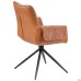 Medeline swivel armchair, caramel