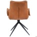 Medeline swivel armchair, caramel