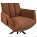 Medeline swivel armchair, caramel