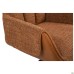 Medeline swivel armchair, caramel