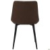 Arkansas-D dining chair, black/camel faux leather