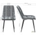 Arkansas-D dining chair, black/camel faux leather
