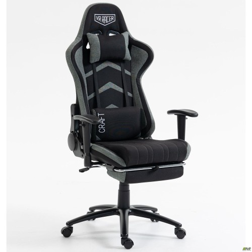 Кресло VR Racer Textile Craft черный/серый