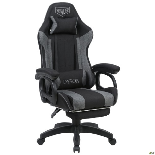 VR Racer Textile Dyson dark gray gaming chair