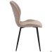 Astra chair, black frame / light khaki velvet