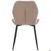 Astra chair, black frame / light khaki velvet