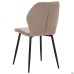 Astra chair, black frame / light khaki velvet