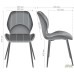 Astra chair, black frame / light khaki velvet