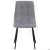 Cherry chair, black frame / grey-blue velvet