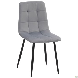 Cherry chair, black frame / grey-blue velvet Cherry chair, black frame / grey-blue velvet