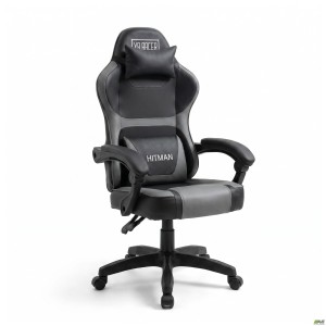 VR Racer Dexter Hitman gaming chair, black/grey