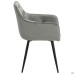 Liana swivel chair, black frame, gray velvet
