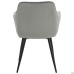 Liana swivel chair, black frame, gray velvet