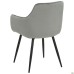 Liana swivel chair, black frame, gray velvet