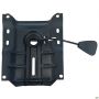 Freestyle plate with lever, black + foot