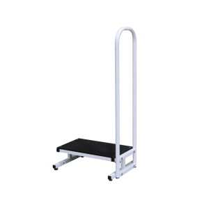 Single rehabilitation step with handrail SRP-1