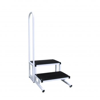 Double rehabilitation step with handrail SRP-2