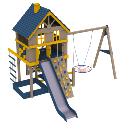 Chalet children's play complex by KIDIGO