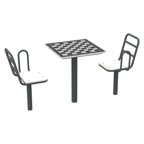 Outdoor chess table with backrest KIDIGO