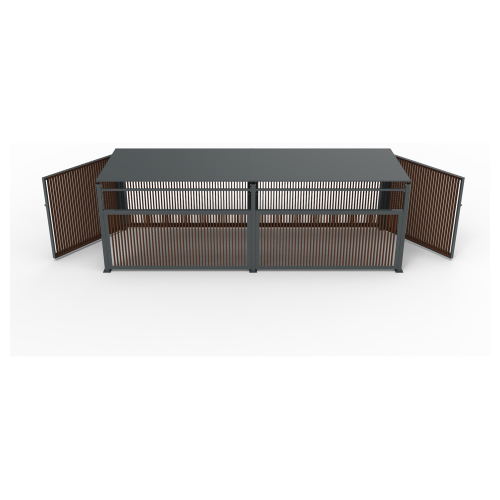 Long Pergola for Waste Containers with Doors KIDIGO