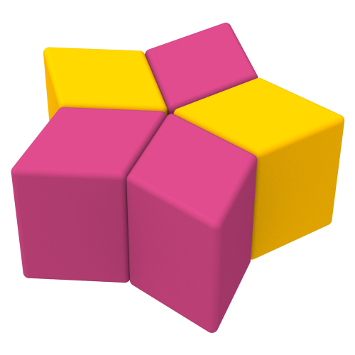 KIDIGO Star Kids' Pouf Set