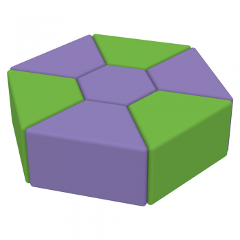 KIDIGO Seven-Petal Flower Kids' Pouf Set