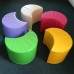 KIDIGO Rainbow Kids' Pouf Set, 5 Pieces