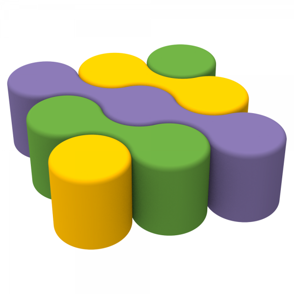 KIDIGO Zigzag Kids' Pouf Set