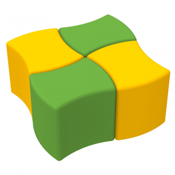 KIDIGO Puzzle Kids' Pouf Set