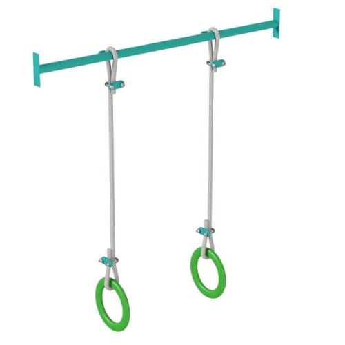Crossbar with gymnastic rings