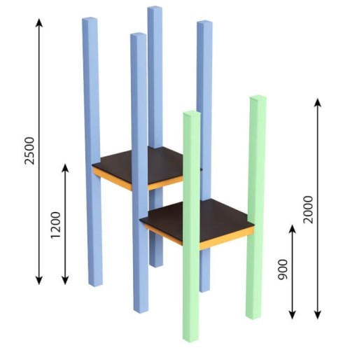 Double Tower 2.5 m (1.2)+2 m (0.9)