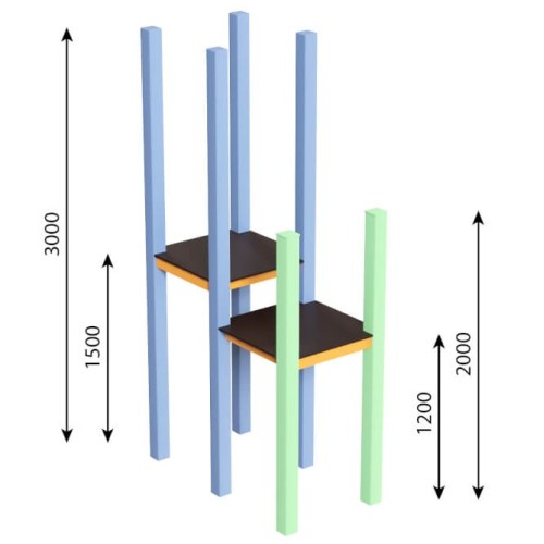 Double Tower 3 m (1.5)+2 m (1.2)