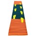 TIA-SPORT Corrugated massage mat with footprint inserts
