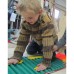 TIA-SPORT Corrugated massage mat with footprint inserts